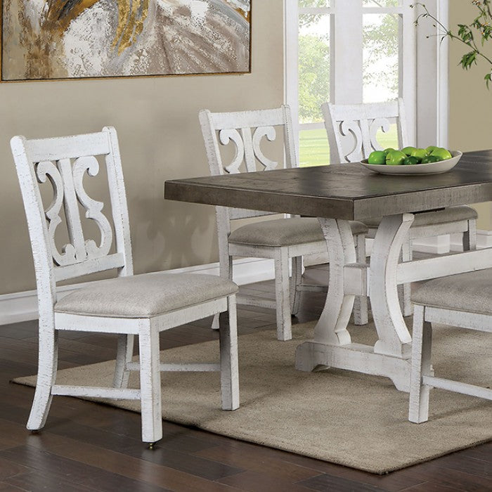 AULETTA White/Gray Dining Set