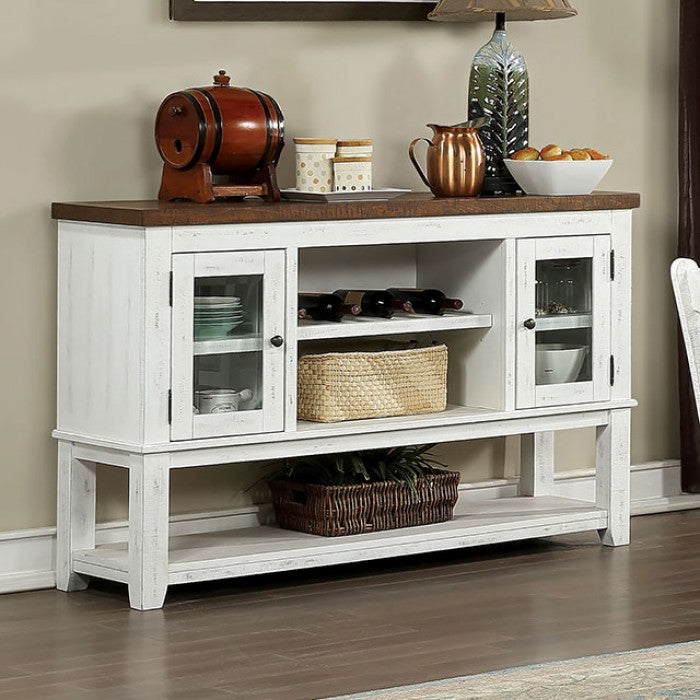 AULETTA White/Dark Oak Dining Set