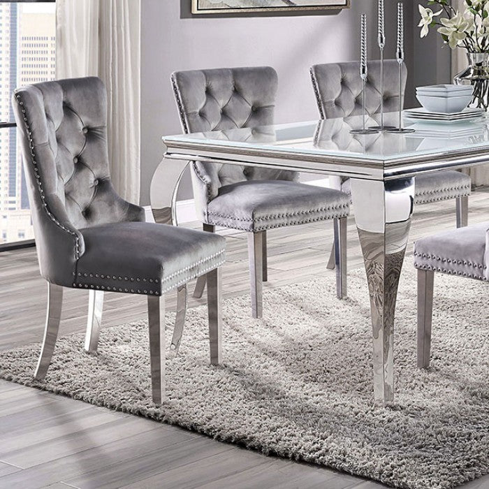 JEWETT White/Chrome Dining Room Set