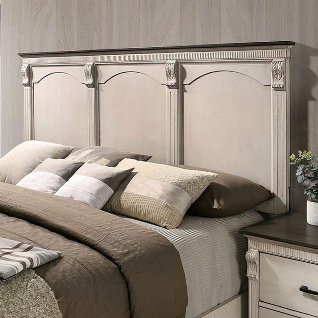 Agathon Antique White/Gray King Bed