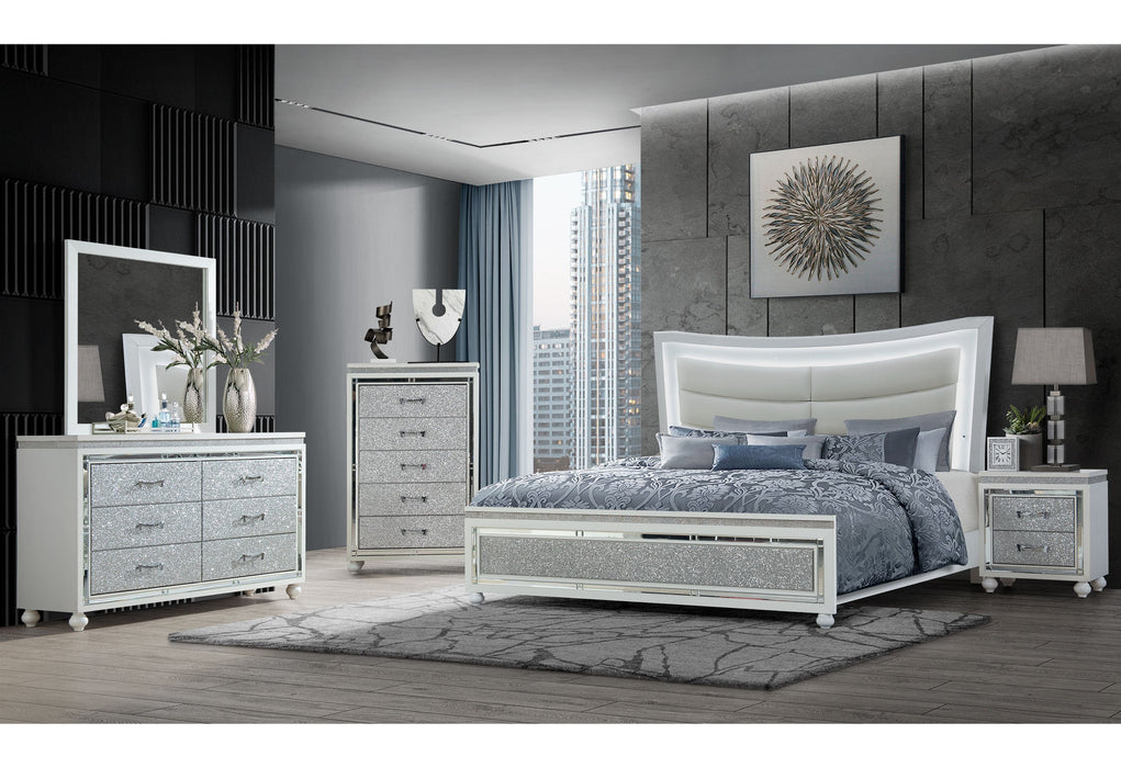 Collete White Queen Bed Group - COLLETE-WHITE-QBG - Gate Furniture