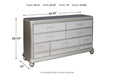 Coralayne Silver Dresser - B650-31 - Gate Furniture