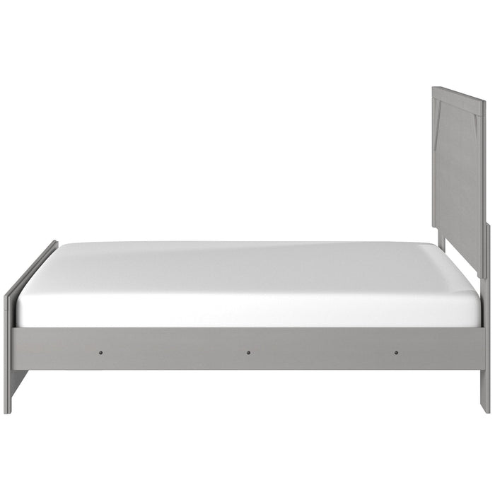 Cottenburg Light Gray-White King Panel Bed - Gate Furniture