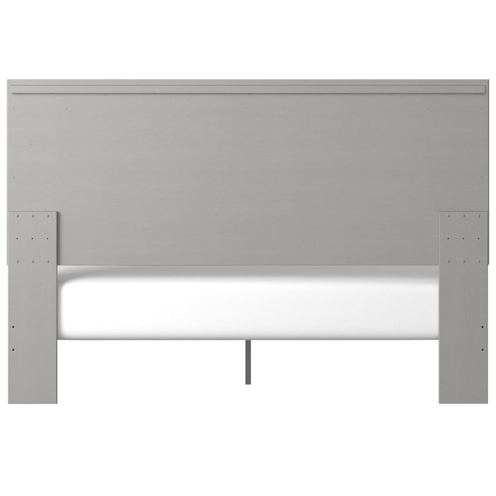 Cottenburg Light Gray-White King Panel Bed - Gate Furniture