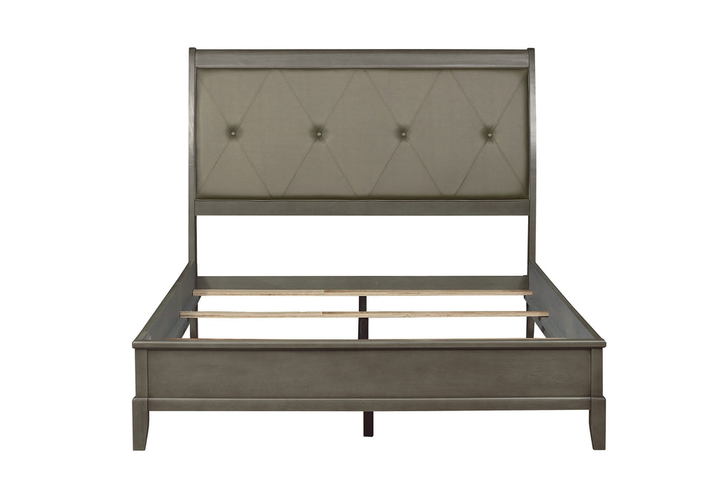 Cotterill Gray Upholstered Panel Bedroom Set