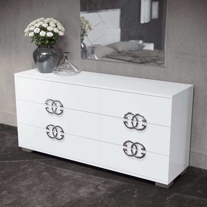 Dafne Double Dresser / Chest / Mirror Set - In Stock Furniture