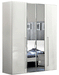 Dama Bianca 4 Door Glass Doors Wardrobe White - i23984 - In Stock Furniture