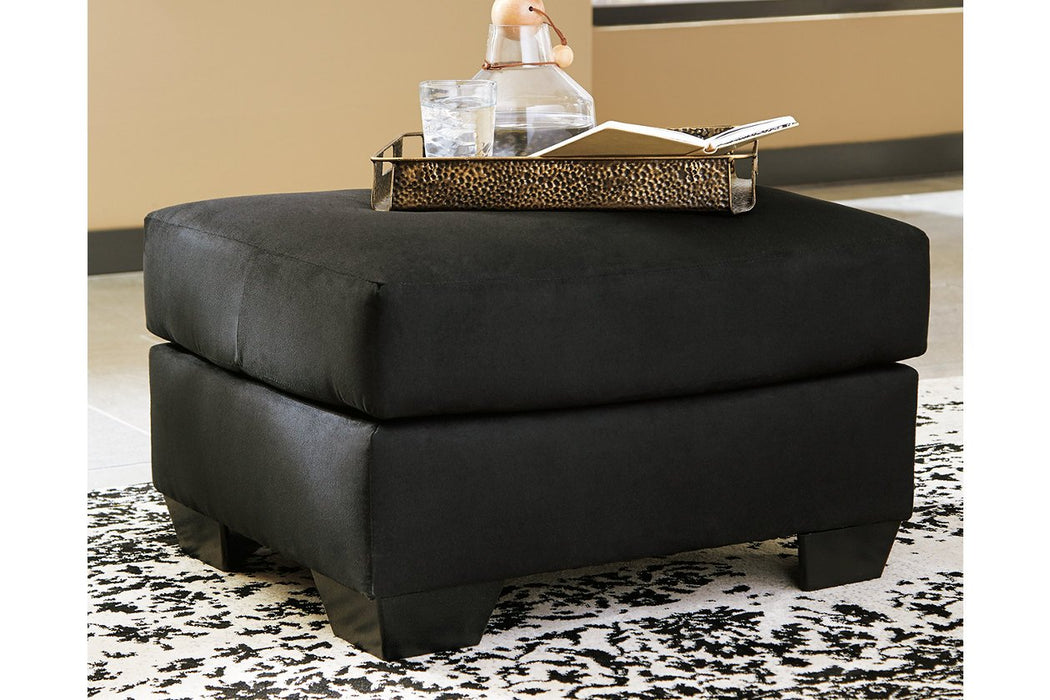 Darcy Black Ottoman - 7500814 - Gate Furniture