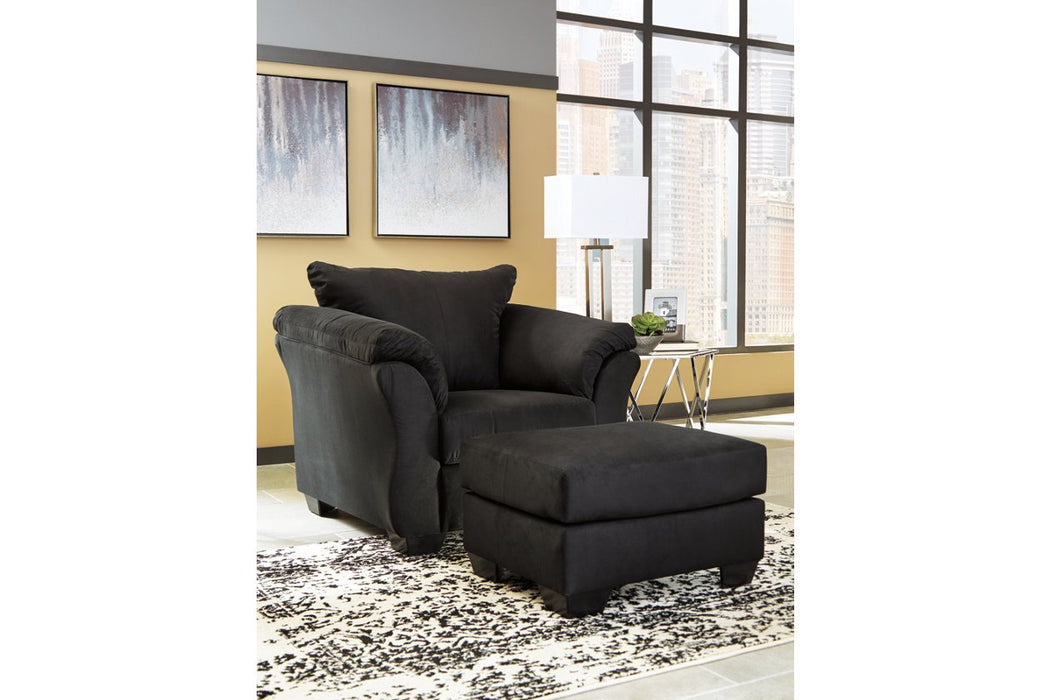 Darcy Black Ottoman - 7500814 - Gate Furniture