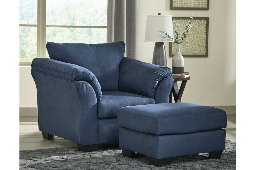 Darcy Blue Ottoman - 7500714 - Gate Furniture