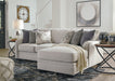 Dellara Chalk Sofa Raf Chaise - Gate Furniture