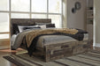 Derekson Gray King Footboard Storage Platform Bed | B200 - Gate Furniture