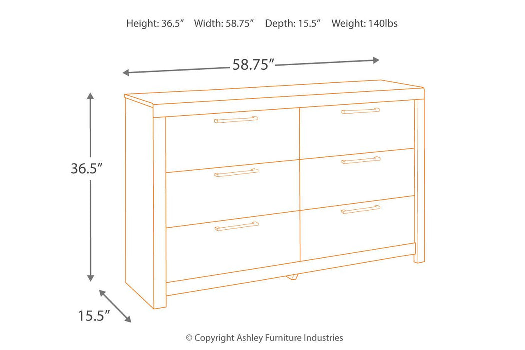 Derekson Multi Gray Dresser - B200-31 - Gate Furniture