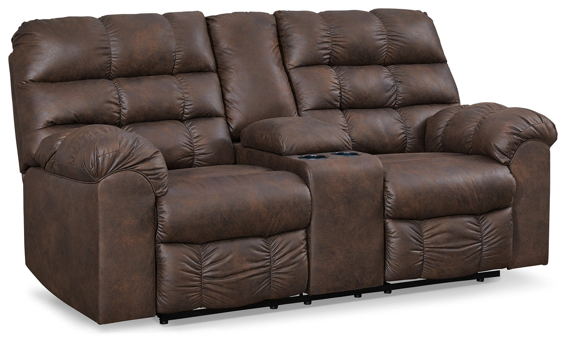 Derwin Reclining Loveseat with Console - 2840194 - In Stock Furniture