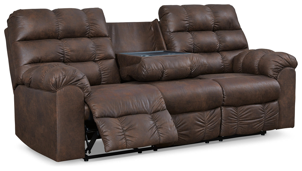 Derwin Reclining Sofa with Drop Down Table - 2840189 - In Stock Furniture