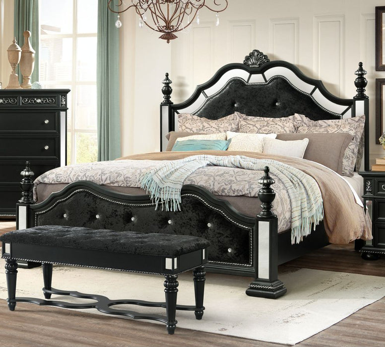 Diana Black Bench - DIANA-BLACK-BENCH - Gate Furniture