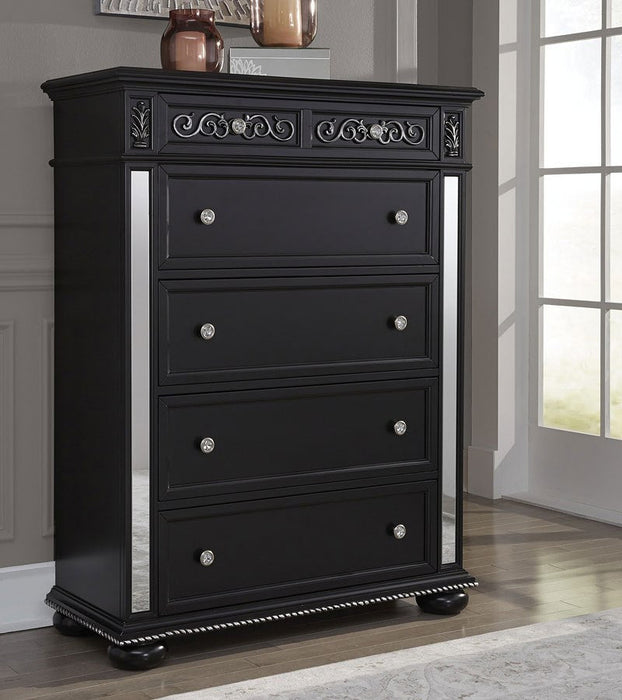 Diana Black Chest - DIANA-BLACK-CH - Gate Furniture