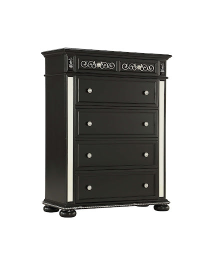 Diana Black Chest - DIANA-BLACK-CH - Gate Furniture