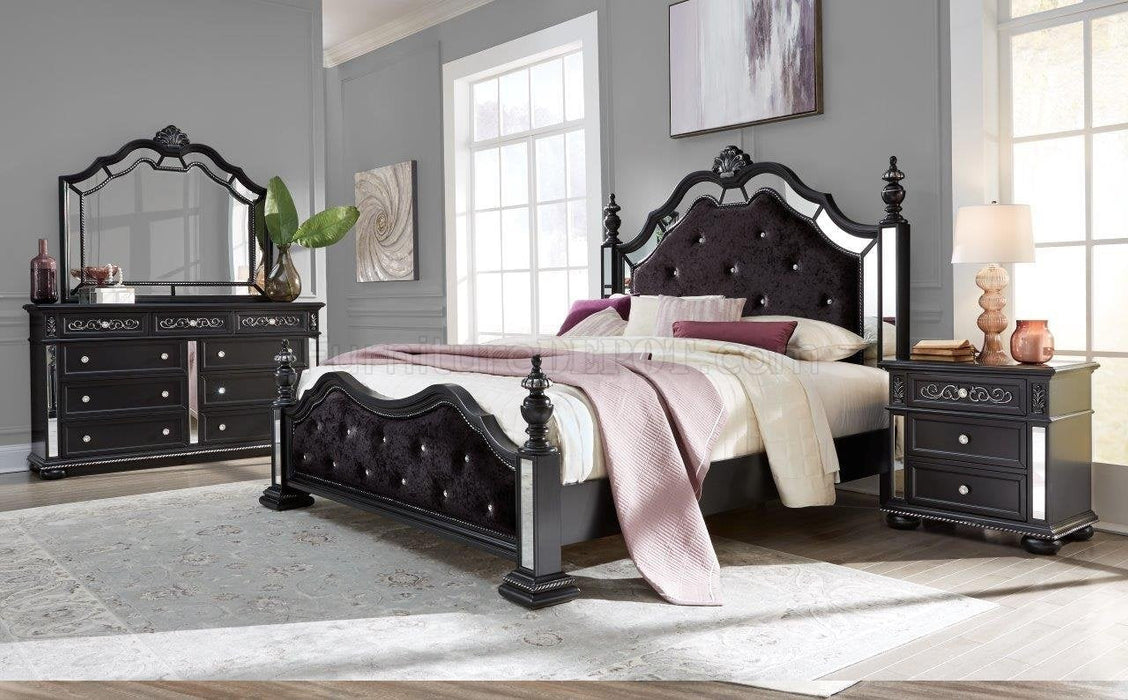 Diana Black King Bed - DIANA-BL-KB - Gate Furniture