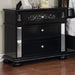 Diana Black Nightstand - DIANA-BLACK-NS W/USB - Gate Furniture