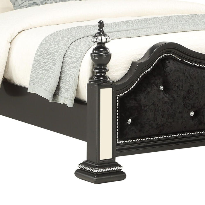 Diana Black Queen Bed - DIANA-BL-QB - Gate Furniture