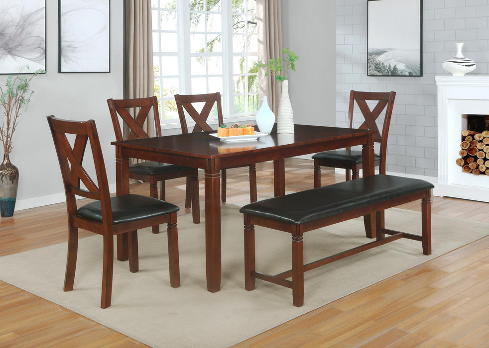 Dianthus 6Pcs Cappuccino Dining Set (6 In 1) - D3338-6IN1 - Gate Furniture