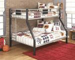 Dinsmore Black/Gray Twin over Full Bunk Bed - B106-56 - Gate Furniture