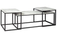 Donnesta Gray/Black Table (Set of 3) - T182-13 - Gate Furniture