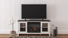 Dorrinson Two-tone Large TV Stand w/Fireplace Option - W287-68 - Gate Furniture