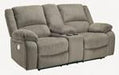 Draycoll Pewter Power Reclining Loveseat with Console - 7650596 - Gate Furniture