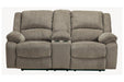 Draycoll Pewter Reclining Loveseat with Console - 7650594 - Gate Furniture