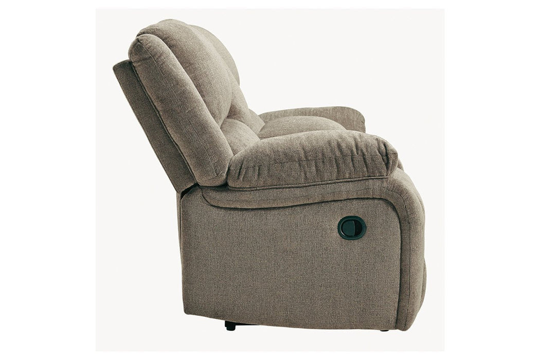 Draycoll Pewter Reclining Loveseat with Console - 7650594 - Gate Furniture