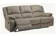 Draycoll Pewter Reclining Sofa - 7650588 - Gate Furniture