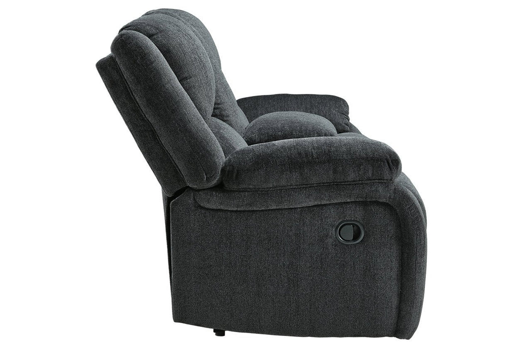 Draycoll Slate Reclining Loveseat with Console - 7650494 - Gate Furniture