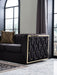 Dream Black Velvet Sofa & Loveseat - DREAMBLACK-SL - Gate Furniture