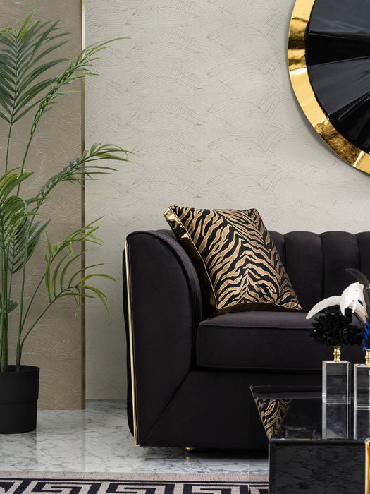 Dream Black Velvet Sofa & Loveseat - DREAMBLACK-SL - Gate Furniture