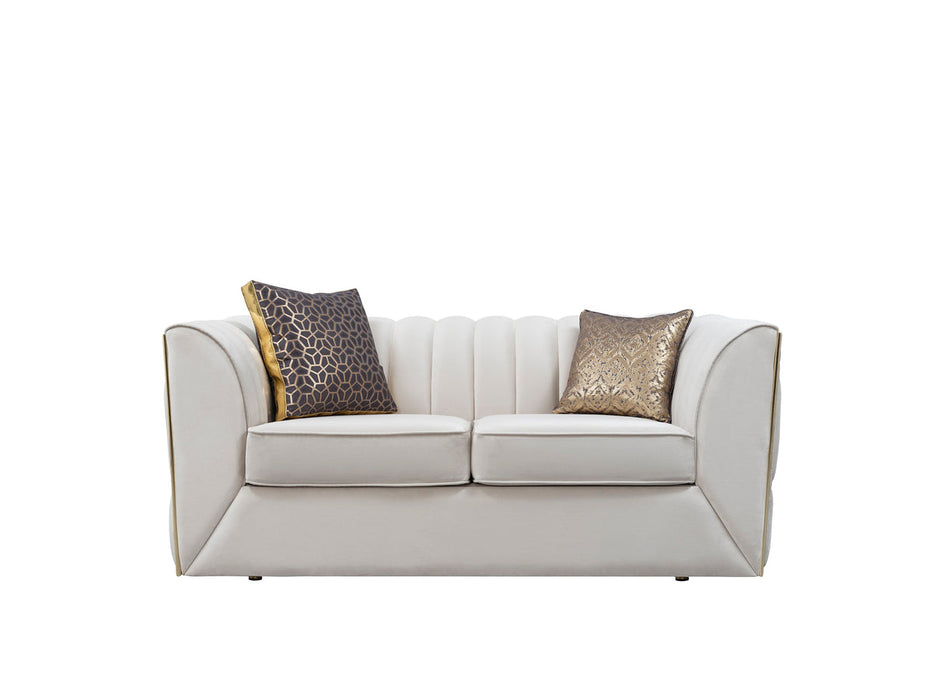 Dream Ivory Velvet Sofa & Loveseat - Gate Furniture