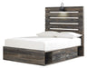 Drystan Brown Full Side Storage Platform Bed - Gate Furniture