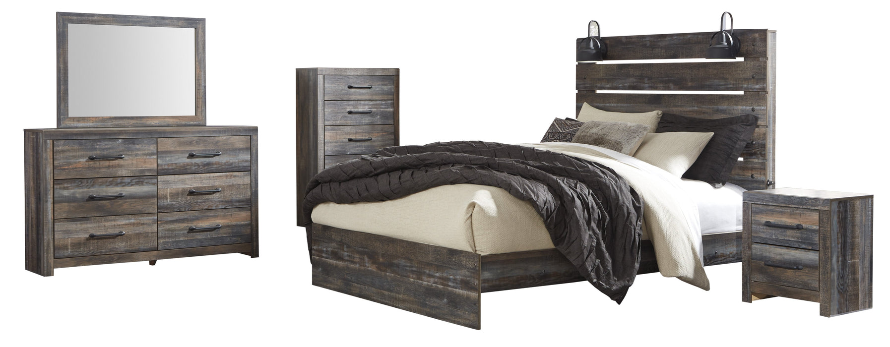 Drystan Brown Panel Bedroom Set - Gate Furniture