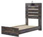 Drystan Brown Twin Panel Bed - Gate Furniture