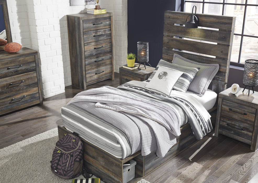 Drystan Brown Youth Storage Platform Bedroom Set - Gate Furniture