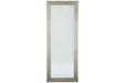 Duka Silver Finish Floor Mirror - A8010081 - Gate Furniture