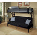 Eclipse Twin/Full/Futon Bunk Bed - 02091W-BK - In Stock Furniture