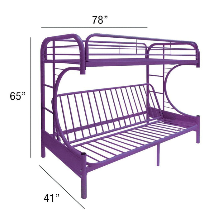 Eclipse Twin/Full/Futon Bunk Bed - 02091W-PU - In Stock Furniture