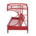 Eclipse Twin/Full/Futon Bunk Bed - 02091W-RD - In Stock Furniture