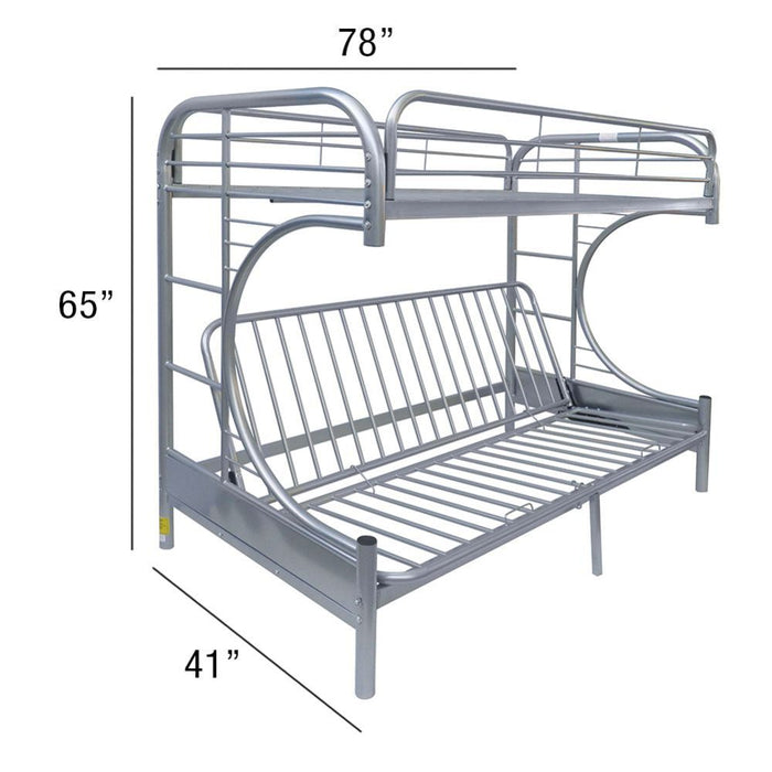 Eclipse Twin/Full/Futon Bunk Bed - 02091W-SI - In Stock Furniture