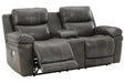 Edmar Charcoal Power Reclining Loveseat with Console - U6480618 - Gate Furniture