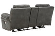 Edmar Charcoal Power Reclining Loveseat with Console - U6480618 - Gate Furniture