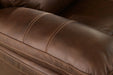 Edmar Chocolate Power Reclining Loveseat with Console - U6480518 - Gate Furniture