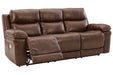 Edmar Chocolate Power Reclining Sofa - U6480515 - Gate Furniture